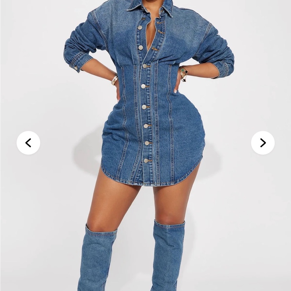 Classic Blue Denim Jacket Dress